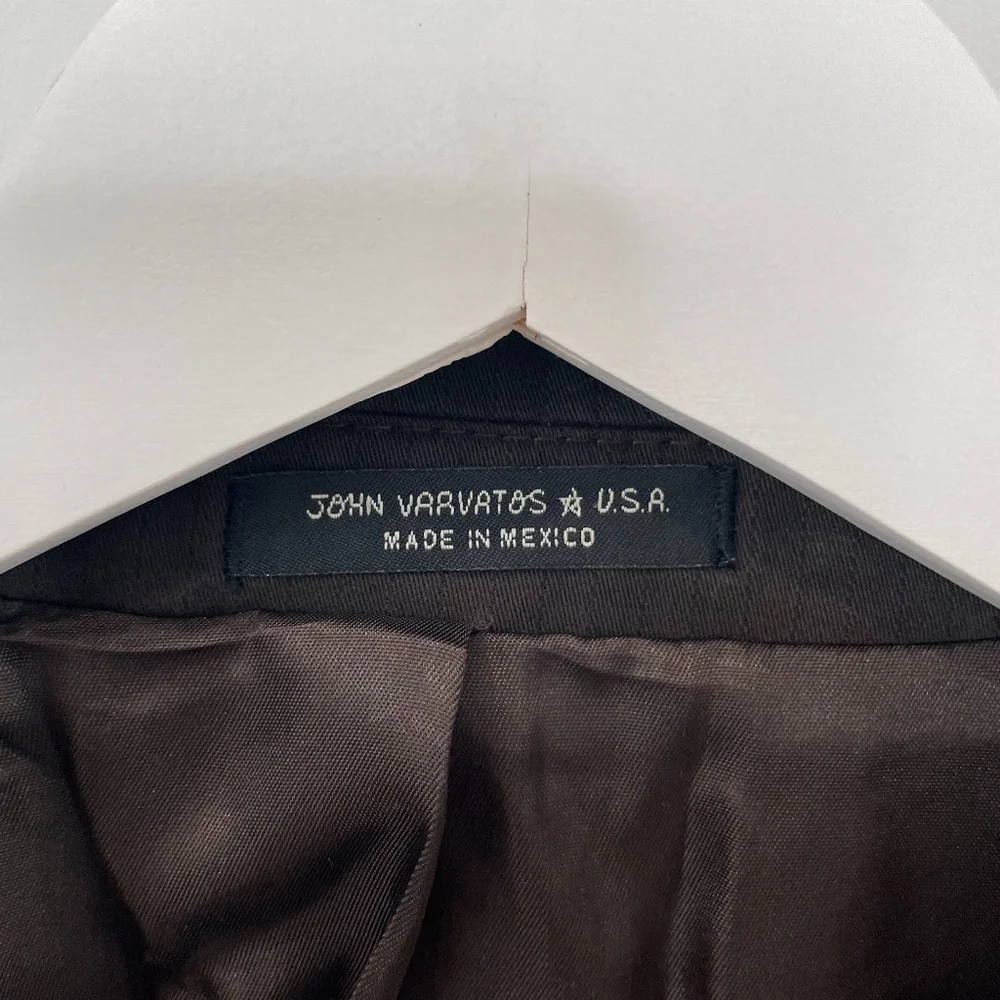 John Varvatos Brown Suit Top Model Kern 100 % Cotton - 42R